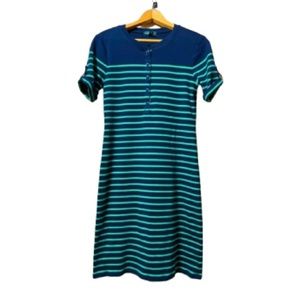 Lauren Ralph Lauren Blue and Green Striped Dress